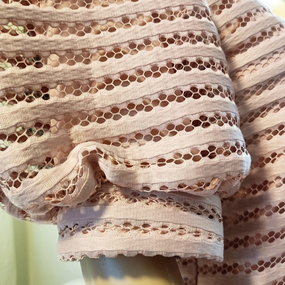 Maikaew | Harajuku Pastel Pink Lace Dress with Puffed Sleeves | Size Medium - Picture 5 of 8